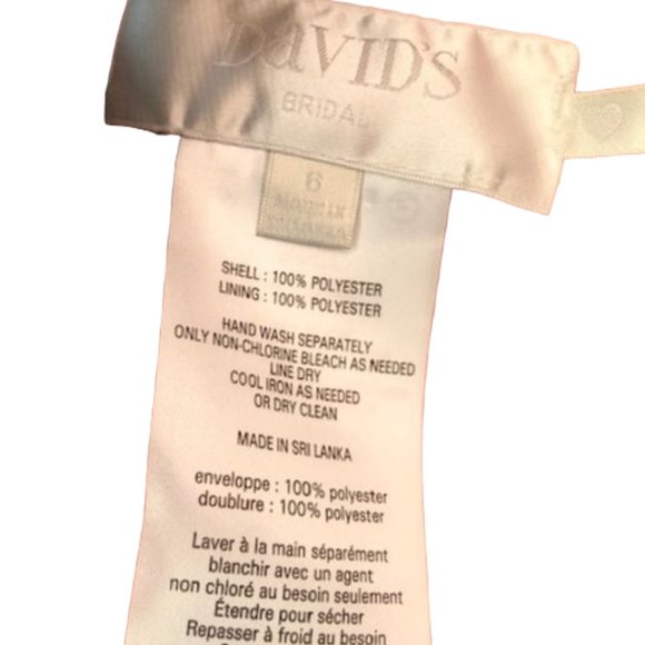 David's Bridal Light Pink Floor Length Gown, Size 6 - Picture 4 of 5